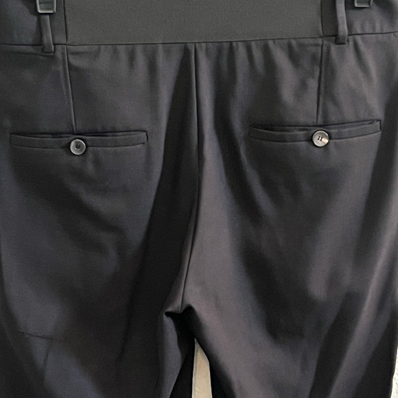 Helmut Lang Black Elastic Leg Relaxed Wool Cropped Pants Size 0 - Picture 5 of 8